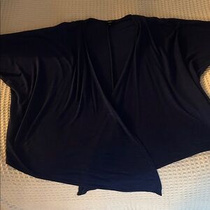 Navy Blue Wrap Cardigan